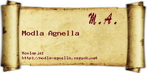 Modla Agnella névjegykártya